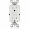 Leviton GFIRcptcl, 15A, 125VAC, Wht, Polycarbonate GFWT1-W - alternate 1