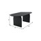 Homeroots 67" Black Solid Wood Double Pedestal Base Oval Dining Table 712161 - alternate 5