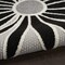 Homeroots 8' Black and White Round Floral Indoor Outdoor Area Rug 527636 - alternate 9