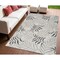Homeroots 4' X 6' Gray Black And Ivory Palm Leaf Indoor Outdoor Area Rug 552520 - alternate 6