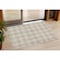 Homeroots 3' X 5' Beige And Gray Plaid Washable Indoor Outdoor Area Rug 595367 - alternate 1