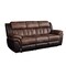Homeroots 91" Espresso Microfiber Reclining Sofa With Black Legs 491321 - alternate 1