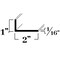 Brunner Aluminum Unequal Angle 1" x 2" x 1/16", 6063-T5 (A21632), 6 Foot Satin Anodized A21632 S6 - alternate 2