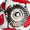 Homeroots Set of Twelve Red And White Ceramic Drawer Pull Knobs, 12PK 358084 - alternate 5