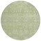 Homeroots 8' Artichoke Green And Ivory Round Floral Washable Indoor Outdoor Area Rug 604655 - alternate 8