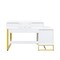 Homeroots 39" White Wood Mirrored Dresser 691699 - alternate 1