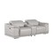 Homeroots 93in Ash Gray and Silver Leather Power Reclining Loveseat 643826 - alternate 1