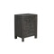 Homeroots 30" Black Solid Wood Distressed Carved Floral One Drawer Nightstand 569583 - alternate 7