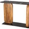 Homeroots 43" Black and Brown Genuine Marble and Solid Wood Solid Console Table 668883 - alternate 7