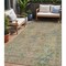 Homeroots 5' X 8' Green Teal Blue And Mauve Floral Medallion Washable Indoor Outdoor Area Rug 616617 - alternate 1