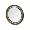 Homeroots 24" Brown And Black Round Metal And Wood Framed Accent Mirror 376407 - alternate 5