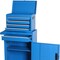 Homeroots Set of Two Blue Multi-Tier Steel Rolling Cabinet With Lid, 2PK 714585 - alternate 4