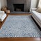 Homeroots 8' X 10' Denim Blue And Ivory Abstract Washable Indoor Outdoor Area Rug 599709 - alternate 7