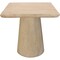 Homeroots 24" Natural Distressed Solid Wood Square Pedestal End Table 605354 - alternate 7