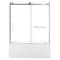 Kingston Brass 60" Acrylic Anti-Skid Alcove Right-Hand Drain Tub with Left Sliding Tub Door, White/Brushed Nickel KVTAP603216R8 - alternate 1