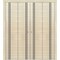 Sartodoors Sliding Closet Double Bi-fold Doors, Planum 0016 Natural Veneer and Aluminum Strips, Sturdy Tracks PLANUM0016DBF-SHP-96 x 80 (4* 24x80) - alternate 1