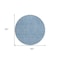 Homeroots 8' Denim Blue Black And Ivory Round Geometric Washable Indoor Outdoor Area Rug 596724 - alternate 7