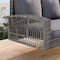 Homeroots 69" Gray Metal Outdoor Swing Chair with Gray Cushion 625695 - alternate 5
