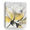 Homeroots 20" Modern Yellow and Black Flower Canvas Wall Art 398991 - alternate 4