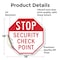 Signmission Stop Security Check Point, 18 Inch X 18 Inch, Vinyl Decal OC-D-18-230 - alternate 4