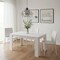 Homeroots 140" White Solid Wood Dining Table 332588 - alternate 3