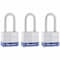 Master Lock 3-3 in. H X 1-9 in. W X 27 in. L Steel 4-Pin Cylinder Exterior Padlock, PK3 3TRILF - alternate 1