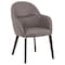 Leisuremod Elias Dining Chair Upholstered in Leather Velvet and Powder Coated Iron Legs EDC21DGR - alternate 1
