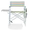 Picnic Time Family Of Brands Sports Chair, St. Tropez Collection - Sky Blue with Multi Stripe Pattern 809-00-991-000-0 - alternate 5