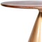 Homeroots 48" Brown And Gold Rounded Solid Wood And Iron Pedestal Base Dining Table 517853 - alternate 5