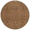 Homeroots 8' Brown Red And Green Round Floral Washable Indoor Outdoor Area Rug 604609 - alternate 7