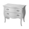 Homeroots 34" White Solid Wood Two Drawer Chest 389780 - alternate 1