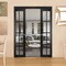 Sartodoors Sliding French Double Pocket Doors, Felicia 3355 Matte Black with Clear Glass, Kit Trims Rail Hard FELICIA3355DP-BLK-4896 - alternate 4