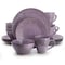 Elama Malibu Mica 16-Piece Stoneware Dinnerware Set in Purple ELM-MALIBU-MICA - alternate 1