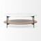 Homeroots 48" Brown and Black Genuine Marble and Metal Oval Coffee Table With Shelf 376280 - alternate 4
