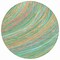Homeroots 8' Teal Blue Pink And Peach Round Abstract Washable Indoor Outdoor Area Rug 631253 - alternate 5