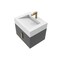 Castello Usa Nile 24-inch Black Vanity Set with White Top and Gold Handles CB-MC-24BLK-GLD-2053-WH - alternate 1