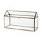 Homeroots 6" Clear And Gold Glass And Metal Box 392579 - alternate 1