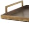 Homeroots 15in Gold Metal Hand Finished Vanity Tray With Handles 731276 - alternate 7