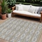 Homeroots 9' X 12' Gray Ivory And Brown Geometric Washable Indoor Outdoor Area Rug 599632 - alternate 1