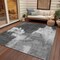 Homeroots 3' X 5' Gray And Smoky Black Abstract Washable Indoor Outdoor Area Rug 609166 - alternate 6