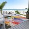 Homeroots 9' X 12' Gold Purple And Teal Blue Abstract Washable Indoor Outdoor Area Rug 611220 - alternate 8
