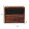 Homeroots 12" Chestnut Solid Wood Square One Drawer Floating Nightstand 653830 - alternate 7