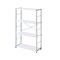 Homeroots 42" White And Silver Metal and Wood Four Tier Etagere Bookcase 486315 - alternate 2