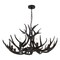 Jonathan Y Eldora 36" 8-Light Rustic Farmhouse Adjustable Resin Antler LED Chandelier, Black JYL6319C - alternate 1
