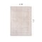 World Rug Gallery Beige Vintage Washable Rug - Low Pile, Subtle Pattern for Neutral Spaces 4 ft x 6 ft WR173BEIGE4X6 - alternate 6