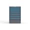 Strong Hold 9 drawer cabinet - (5x 2ft, 3x 4ft, 1x 7ft) - Blue accents - Keyed Alike S3044-PPAAS-0902FS - alternate 1
