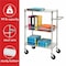 Lorell Wire Shelf Utility Cart, Silver, Flush Lip LLR84859 - alternate 2