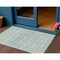 Homeroots 3' X 5' Teal Blue Striped Washable Indoor Outdoor Area Rug 607980 - alternate 1