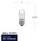 Bulbrite Mini 75w Equivalent T8 Medium Screw Base E26 in Clear Finish Dimmable 2900K Halogen Light Bulb, 5PK 861992 - alternate 7
