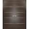Sartodoors French Double Interior Doors with Hardware, Planum 0020 Chocolate Ash, Panel Frame Trims, Bathroom PLANUM0020DD-CA-7296 - alternate 1